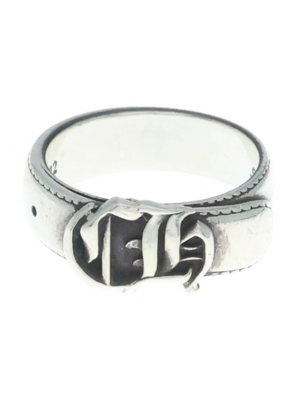 Chrome Hearts CH Buckle Belt Ring Motif Silver